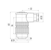 binder 99-4221-70-04 Ronde connector Stekker, haaks Totaal aantal polen: 3 + PE Serie (ronde connectoren): 693 1 stuk(s) - thumbnail