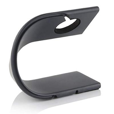 By Qubix - Aluminium Stand - Donkergrijs - Compatible met Apple watch - Compatible Apple watch bandjes