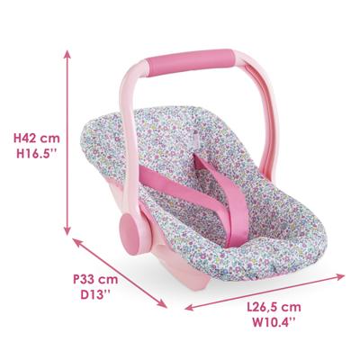 Bloemen poppendrager voor poppen van 36 en 42 cm - thumbnail