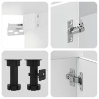 8-delige Keukenkastenset Kalmar bewerkt hout wit - thumbnail