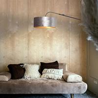 Steinhauer WandlampElegant Classy 50cm zwart met taupe velourse kap - 8134ZW - thumbnail