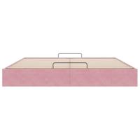 Ottoman bedframe zonder matras 180x200 cm fluweel roze - thumbnail