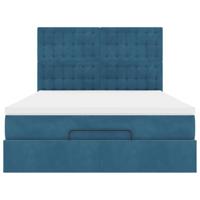 Ottoman bed met matrassen en LED's 140x190cm fluweel - thumbnail