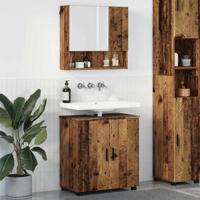 Badkamermeubelset 2 pcs Oud hout 61 x 35 x 64 cm Bewerkt hout - thumbnail