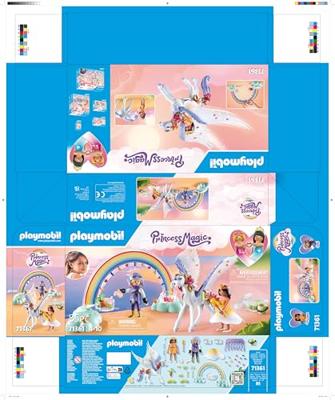 PLAYMOBIL 71361 Gevleugeld paard om te versieren - Prinses Magie - Met een prinses, een ridder en een regenboog om te versieren - Vanaf 4 jaar - thumbnail