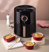 arzum AR2062-G Airfryer 4 l 1350 W Oververhittingsbeveiliging, Anti-aanbaklaag Zilver, Zwart - thumbnail