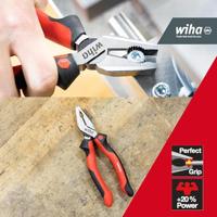 Wiha Combinatietang Industrial met DynamicJoint® en OptiGrip met extra lang snijvlak | 180 mm | 7" - 34307 - 34307 - thumbnail