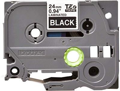 Brother TZE-355 labelprinter-tape Wit op zwart