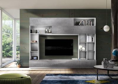 Benvenuto Design Pratiko TV wandmeubel Wit/Beton