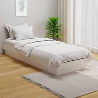 Bedframe massief hout wit 75x190 cm - thumbnail
