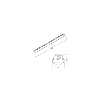 Brumberg 78015114 LED-lamp voor vochtige ruimte LED 51 W Wit Grijs