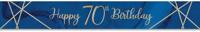 Foliebanner 70 jaar Navy Blauw/Goud (275cm) - thumbnail