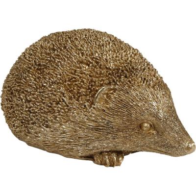 Van Manen ornament polystone egel 15x10x7cm goud