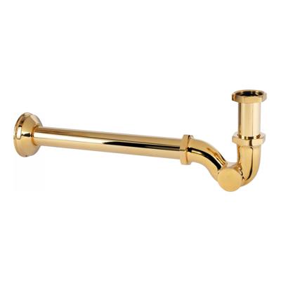 Buissifon Tres Curvo | 5/4" | Standaard | Messing | Rond | 24k Goud glans Buissifon Tres Curvo | 5/4" | Standaard | Messing | Rond | 24k Goud glans