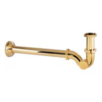 Buissifon Tres Curvo | 5/4" | Standaard | Messing | Rond | 24k Goud glans - thumbnail