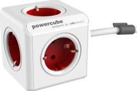 PowerCube Extended stekkerblok rood 5 stopcontacten 1,5M - thumbnail