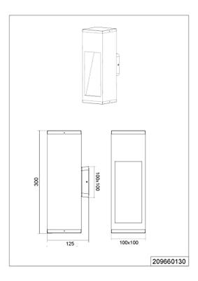Trio BuitenlampCanning teak hout - 209660130