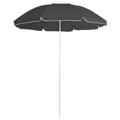 Parasol met stalen paal 180 cm antracietkleurig