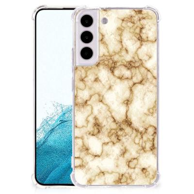 Samsung Galaxy S22 Plus Anti-Shock Hoesje Marmer Goud Samsung Galaxy S22 Plus Anti-Shock Hoesje Marmer Goud