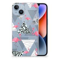 Apple iPhone 14 | TPU Hoesje | Flamingo Triangle - thumbnail