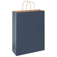 VidaXL Papieren zakken 250 st met hengsels 32x12x42 cm blauw - thumbnail
