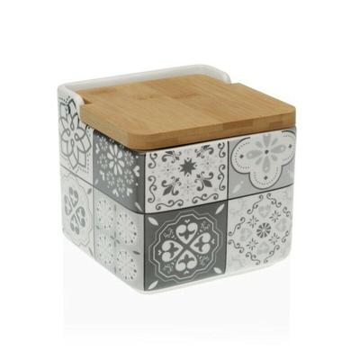 Zoutvaatje met deksel Mosai Keramisch (8,1 x 12,2 x 12,3 cm) (12,2 x 11,5 x 12,2 cm)