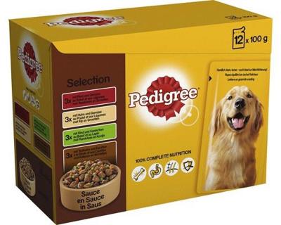 Pedigree Adult Maaltijdzakjes Mix Selectie in saus Hondenvoer 12 x 100g bij Jumbo
