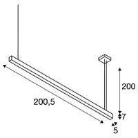 SLV GLENOS 1001409 LED-hanglamp LED vast ingebouwd 46 W Zwart - thumbnail