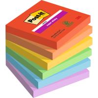Memoblok post-it 654 super sticky 76x76mm playful | 12 stuks - thumbnail
