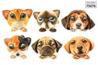 Big Face geprinte dieren XL - thumbnail