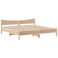 Bedframe met hoofdbord massief grenenhout 180x200 cm - thumbnail