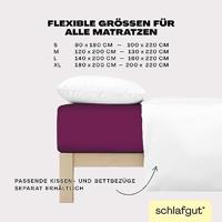 Schlafgut Schlafgut EASY Jersey Elasthan Hoeslaken M - 120x200 - 130x220 542 Purple Deep - thumbnail