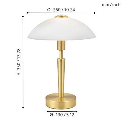 Eglo TafellampSolo 1 35cm goud met wit - 87254