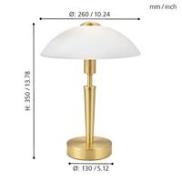 Eglo TafellampSolo 1 35cm goud met wit - 87254 - thumbnail