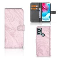 Motorola Moto G60s | Bookcase | Marble Pink - Origineel Cadeau Vriendin - thumbnail