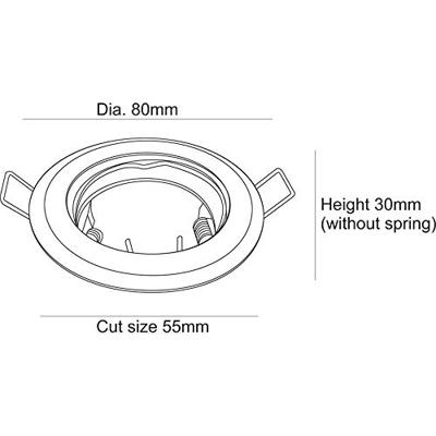 Deko Light 442052 Rund, 1x max 50 W MR16, Silber Inbouwlamp MR16 GU5.3 Zilver
