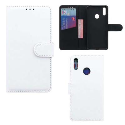 Huawei Y7 (2019) Hoesje Wit met Pasjeshouder Huawei Y7 (2019) Hoesje Wit met Pasjeshouder