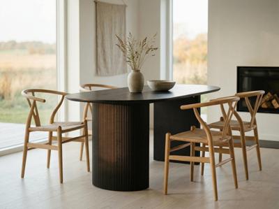 Ovale eettafel LARUSSO 220 cm donkerbruin