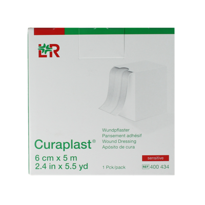 Curaplast Sensitive wondpleister 6cm x 5m 1 Rol