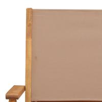 3-delige Bistroset stof en massief hout taupe - thumbnail