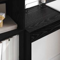 Bureau Zwart eiken 90 x 40 x 76 cm Bewerkt hout - thumbnail