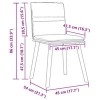 Eetkamerstoelen 6 st stof donkergrijs - thumbnail