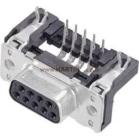 HARTING 09661526613 D-sub female connector 90 ° Aantal polen: 9 Solderen 1 stuk(s) - thumbnail