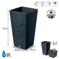 Prosperplast Bloempot Furu Square (Antraciet, 395x395x755) - thumbnail