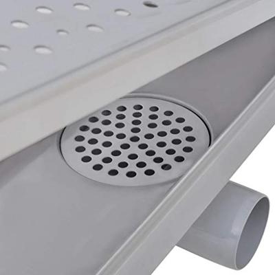 VidaXL Doucheafvoer rechthoekig bubbel 630x140 mm roestvrij staal