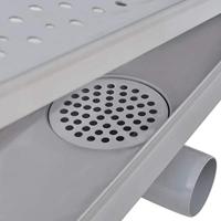 VidaXL Doucheafvoer rechthoekig bubbel 630x140 mm roestvrij staal - thumbnail