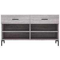 Schoenenbank 102x35x55 cm bewerkt hout grijs sonoma eikenkleur - thumbnail