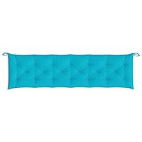 Tuinbankkussens 2 st 200x50x7 cm stof turquoise - thumbnail