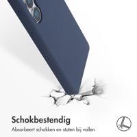 Accezz Liquid Silicone Backcover voor Samsung Galaxy S25 Ultra Telefoonhoesje Blauw - thumbnail