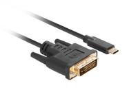 Lanberg CA-CMDV-10CU-0018-BK video kabel adapter 1,8 m USB Type-C DVI-D Zwart - thumbnail